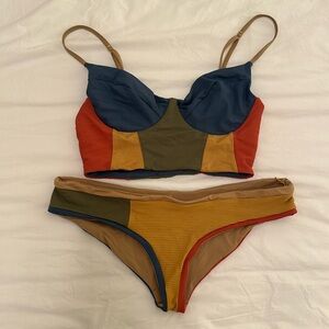 Boys + Arrows color block bikini set - like new worn once!!
